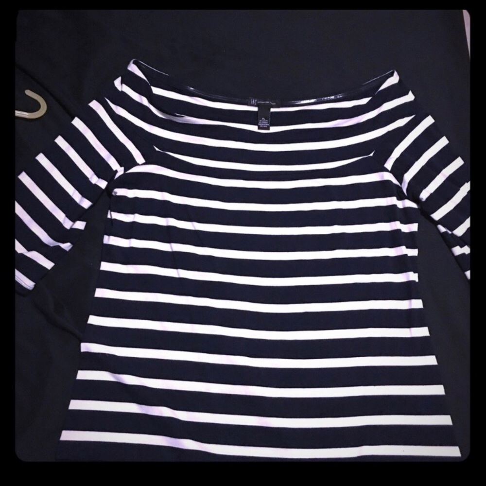 Blue and white strip INC shirt